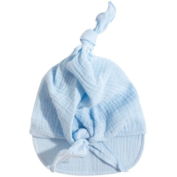 MUŚLINOWA CHUSTKA Z DASZKIEM CHUSTECZKA NIEMOWLĘCA NA GŁOWĘ BAWEŁNA JUKKI