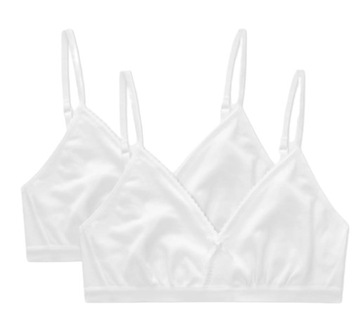 2x PRIMARK biały BIUSTONOSZ top 8-9 lat 134 A60