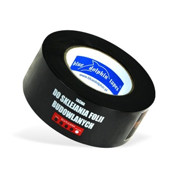 ЛЕНТА ИЗ СТРОИТЕЛЬНОЙ ФОЛЬГИ СИНИЙ ДЕЛЬФИН 50ммх50м