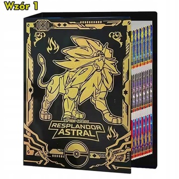 Альбом для карточек с Пикачу Покемон класса, большой размер XXL, 432 карты, черный и золотой