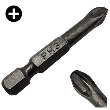 BIT KOŃCÓWKA DO WKRĘTAREK PH3 50mm KRZYŻOWY PHILLIPS TORSION COBIT 1szt