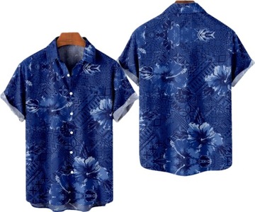 TIEOSKD236 koszula męska casual krótki rękaw regular poliester rozmiar 4XL