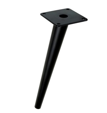 Noga stalowa 71 cm skośna stożek blacha, czarna