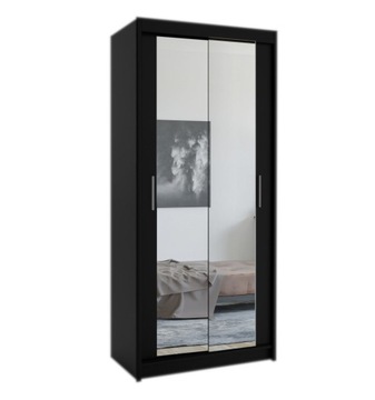 Szafa przesuwna MINI 90 lustro czarna