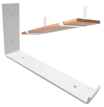 WSPORNIK PÓŁKI UCHWYT POD PÓŁKĘ PODPÓRKA BIAŁY STALOWY LOFT SOLIDNY 30 CM