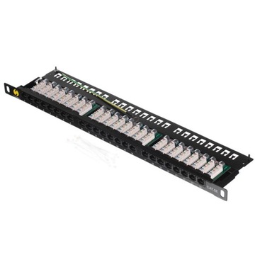PATCH PANEL Netrack 19'' 24xRJ45 UTP 5e z tacką