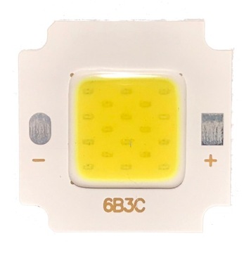 LED COB 6B3C 10W 9-12V BARWA BIAŁA NEUTRALNA 4000K
