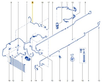 PŘÍVOD KLIMATIZACE 2,0 DCI 924717645R NOVÝ OE RENAULT TRAFIC