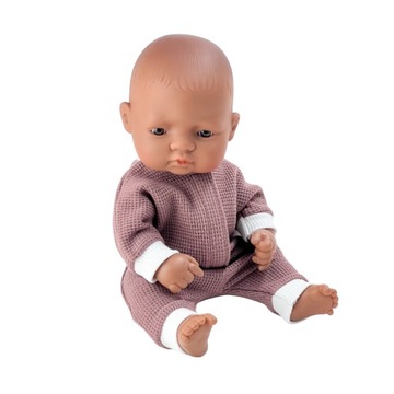 Śpioszki bez stópek zgaszony fiolet dla lalki Minikane 28 cm i Miniland 32