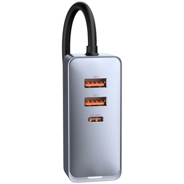 Автомобильное зарядное устройство с концентратором 2xUSB + 2xUSB-C 120 Вт