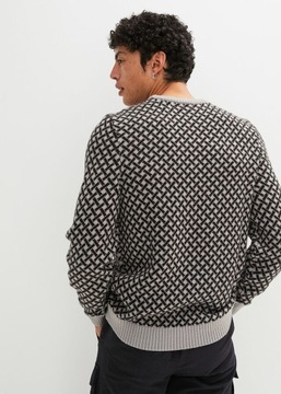 Sweter prosty z nadrukiem Bonprix Z1008 r. 44