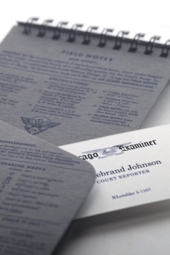 Журналистский блокнот. Полевые заметки. Строки на первой странице.