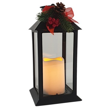 ЧЕРНЫЙ СВЕТОДИОДНЫЙ ФОНАРЬ, СВЕЧА, 2xR6 БАТАРЕИ