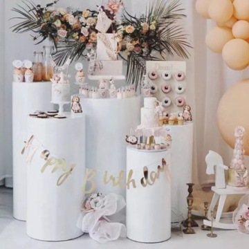 STOJAK KOLUMNA SŁODKI STÓŁ POSTUMENT POSTUMENTY zestaw 5 szt ekspozycja