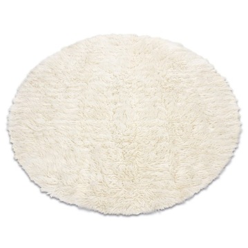 DYWAN 100% WEŁNY FLOKATI koło 110 cm #FLO051