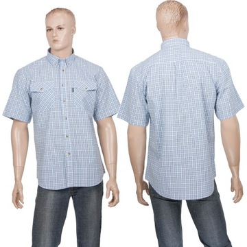 bawełniana koszula męska z krótkim rekawem w kratkę 2XL_klatka_128