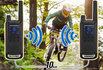 8 радиотелефонов MOTOROLA T82 EXTREME WALKIE TALKIE + 4 ЧЕХОЛА