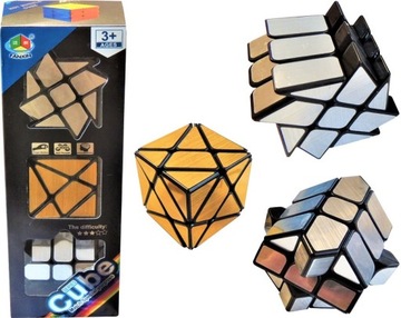 Zestaw kostek MIRROR cube kostka logiczna 3x3 lustrzana 3x3x3 + podstawka