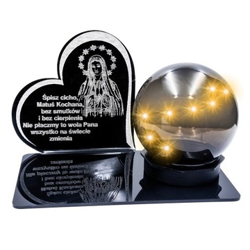 SOLARNY ZNICZ LED STATUETKA NA CMENTARZ GRÓB DUŻA