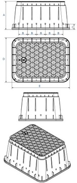 Коробка канализационная с 6 электромагнитными клапанами, зеленая Aquabin 2829 JUMBO