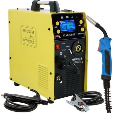 SPAWARKA 3w1 MAGNUM MIG 205L LUTOSPAWANIE ALU SYNERGIA 230 LCD 200A MIGOMAT