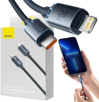 Baseus KABEL USB-C SZYBKIE ŁADOWANIE do iPhone Lightning PRZEWÓD PD 20W 2m