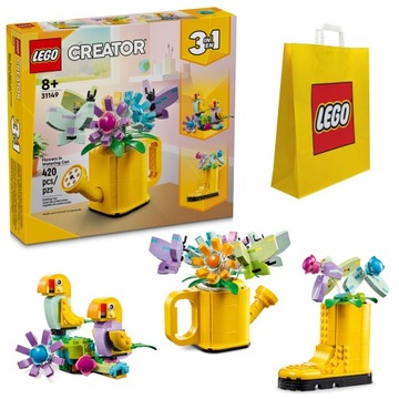 LEGO CREATOR BLOCKS 31149 ЦВЕТЫ В ЛЕЙКЕ WALLSHOP BIRDS 3 В 1 + СУМКА LEGO