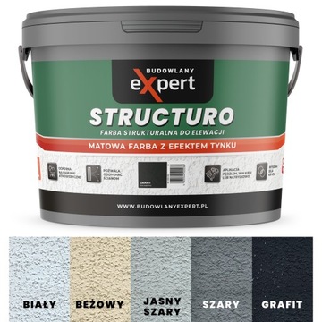 FARBA STRUKTURALNA ELEWACYJNA FASADOWA ZEWNĘTRZNA do malowania DO ZEWNĄTRZ