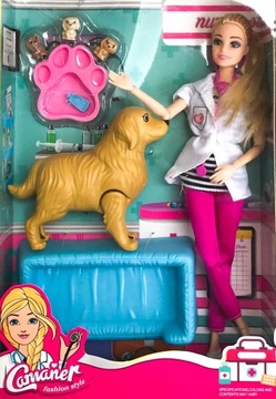 Lalka PIESKI RODZI weterynarz Zestaw PREZENT hit