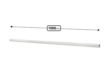 ТРУБКА 22x15 МЕТАЛЛИЧЕСКАЯ ШЕЙКА ДЛЯ ОДЕЖДЫ 100 СМ БЕЛАЯ