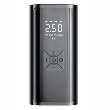 АВТОМОБИЛЬНЫЙ КОМПРЕССОР POWERBANK НАСОС 6000МАЧ СВЕТОДИОД 12В