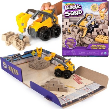 KINETIC SAND PIASEK KINETYCZNY CIĘŻARÓWKA BUDOWA