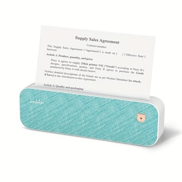 PeriPage A40 Blue HD Letter Portable Thermal Printer, Supports 8.5