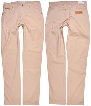 WRANGLER spodnie SLIM high waist BEIGE classic TEXAS SLIM _ W32 L32