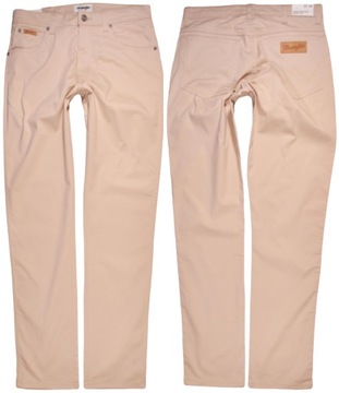 WRANGLER spodnie SLIM high waist BEIGE classic TEXAS SLIM _ W33 L34