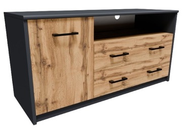 Szafka stolik RTV 1D2S GRAFIT-WOTAN komoda 2 szuflady ROB