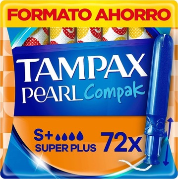 TAMPAX COMPAK SUPER PLUS TAMPONY Z APLIKATOREM x72