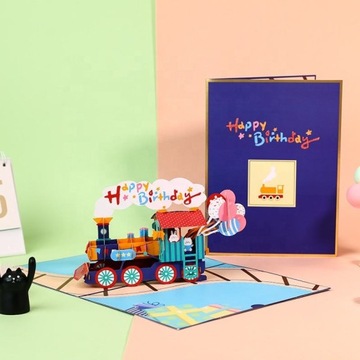Kartka Pocztowa Okolicznościowa 3D Pop-up Urodziny