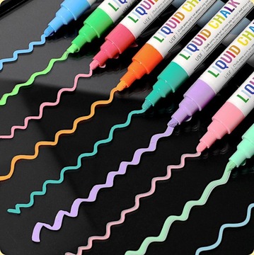 Маркеры жидкие меловые неоновые цвета 8 цветов.