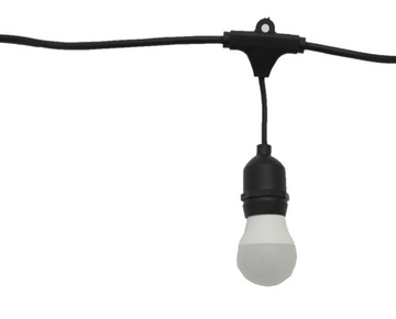GIRLANDA OGRODOWA GIRLANDY E27LED 5m 10x1W 3 barwy
