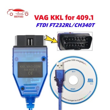 VAG COM 409 1 409.1 KKL z FTDI/CH340T OBD 2 OBD2 interfejs diagnostyczny