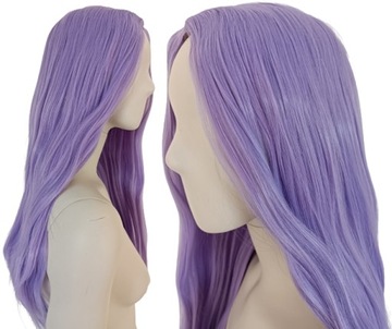 Peruka BEZ GRZYWKI lawendowa fioletowa pastel goth fioletowa jasny fiolet