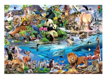 TAPETA DO POKOJU DZIECIĘCEGO DZIECKA FOTOTAPETA ZWIERZĘTA ZOO 312x219