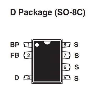 LNK302DN =LNK302DG Kontroler SMPS AC/DC napięcia SMD Power Integrations