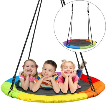 HUŚTAWKA DLA DZIECI BOCIANIE GNIAZDO OGRÓD 120cm