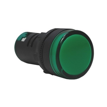 Lampka sygnalizacyjna 22mm zielona 230VAC