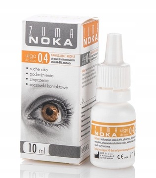 Zuma noka krople nawilżające ulga dla oczu 0,4% 10ml suche oko podrażnienia