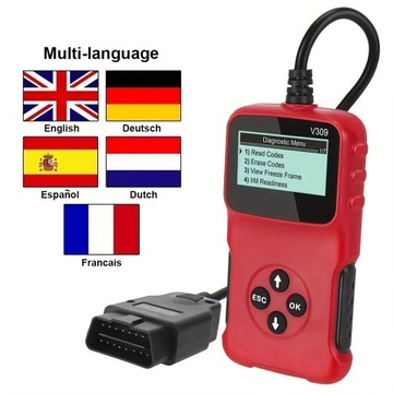 Считыватель автомобильных кодов AD310, сканер автомобильных кодов OBD2