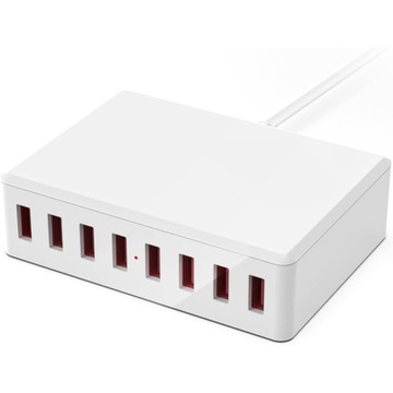 WIELOKROTNA ŁADOWARKA USB ŁADOWARKA ŚCIENNA 8PORTÓW 50W DO TELEFONÓW 5V/10A