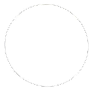 Metalowa obręcz kółko do łapacza snów - biała 40cm